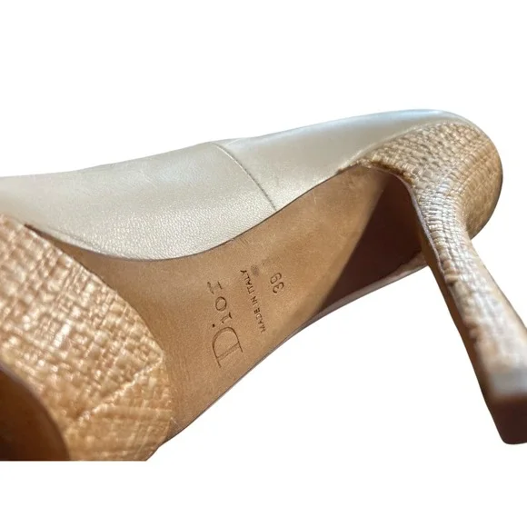 Christian Dior Cream Leather Platform Stiletto Heels‎ Shoes - Picture 13 of 16